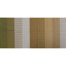 Itsy Stripes & Dots - Olive/Beige